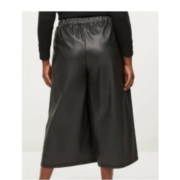New Lane Bryant faux leather wide leg crop pants plus size women’s 28 - Picture 4 of 7